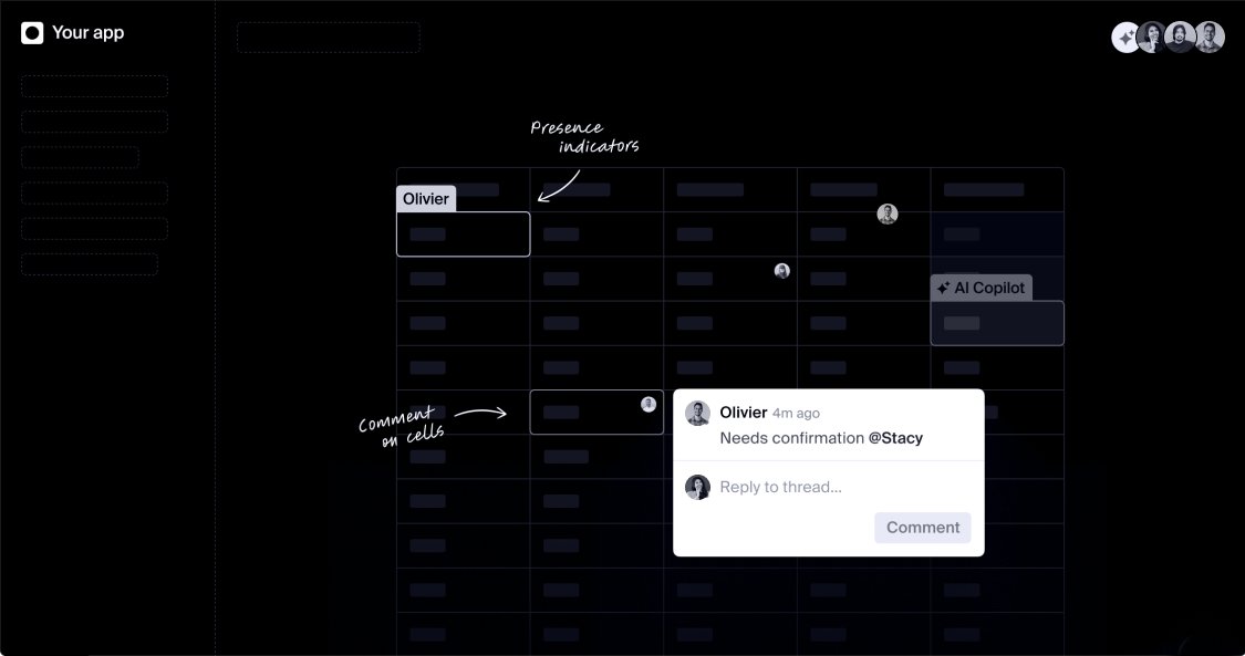 AI-assisted workflow dashboard with comments and status indicators